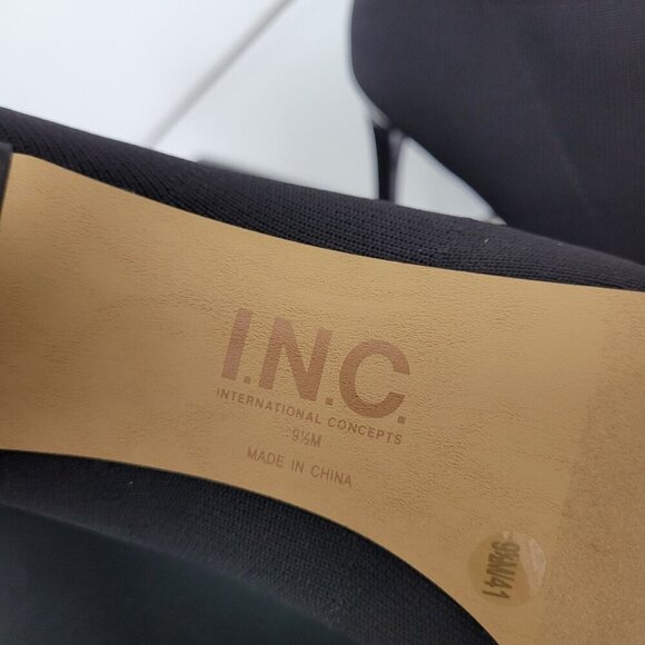 NEW I.N.C. Vidaliaf Womens Black Knit High Heel Ankle Boots Size 9.5M - Picture 7 of 9